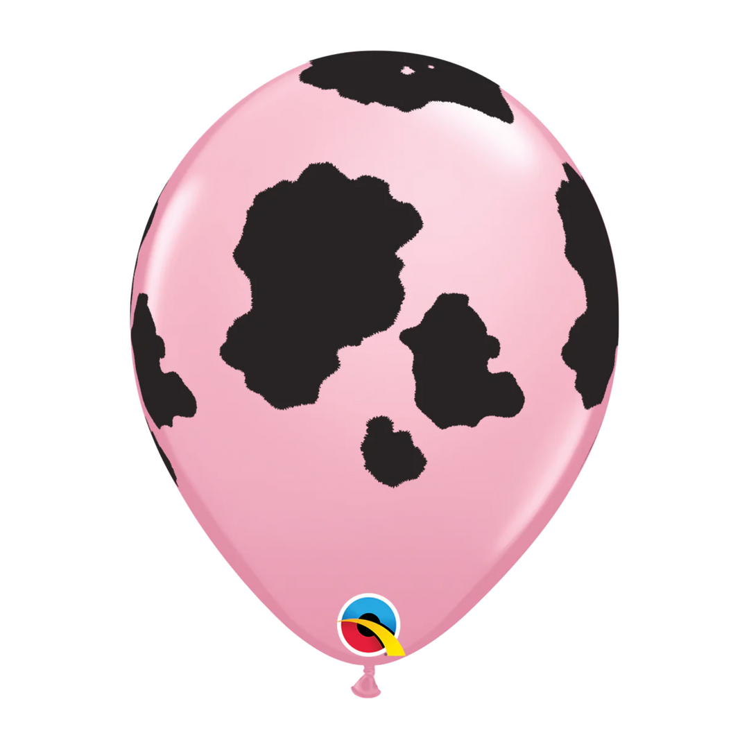 11 inch Qualatex Pink Holstein Cow