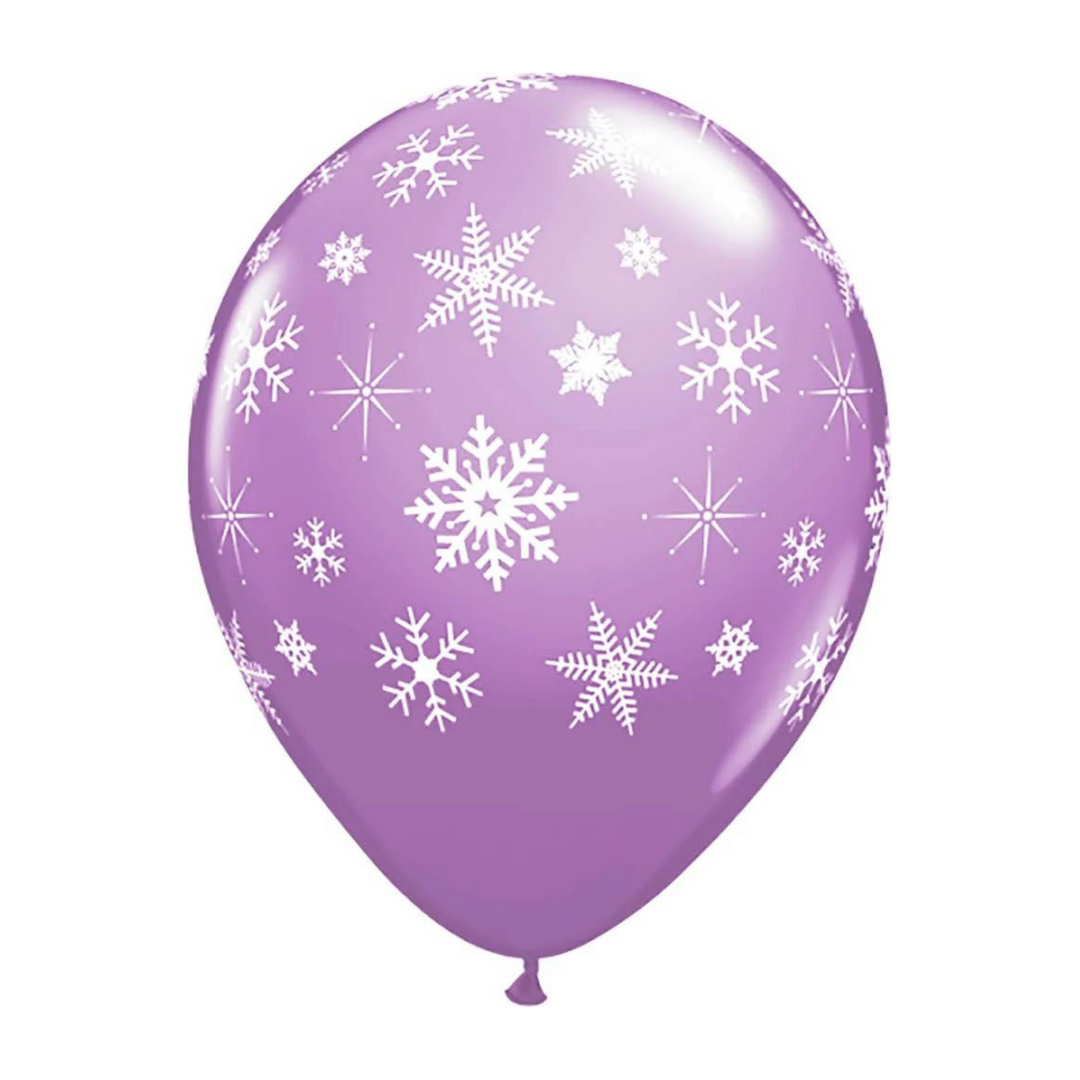 11 inch Qualatex Snowflakes (Lilac)