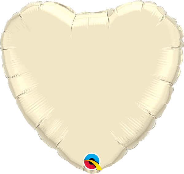 Pearl Ivory Heart Balloon | 18"