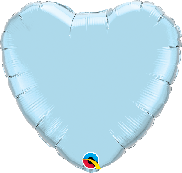 Pearl Light Blue Heart | 18"