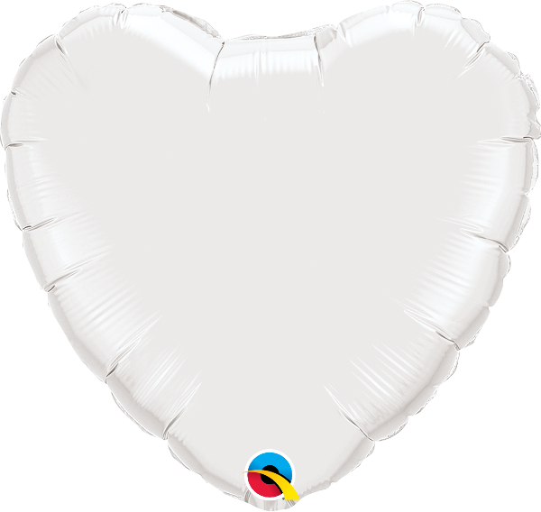 White Heart Balloon | 18"