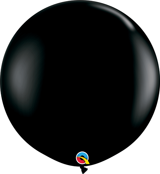 Giant Black Balloon w/ Paper Tassels