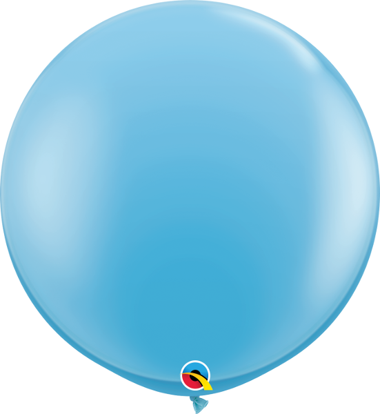 Giant Light Blue Balloon w/ Paper Tassels