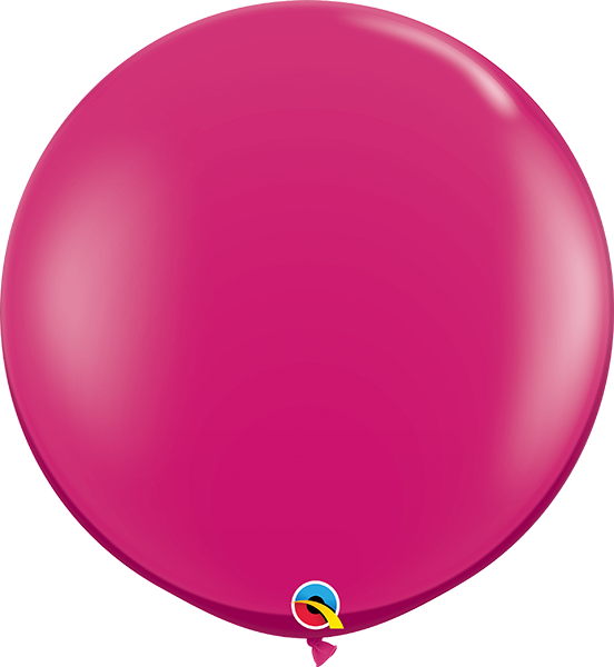 Giant Magenta Balloon w/ Paper Tassels