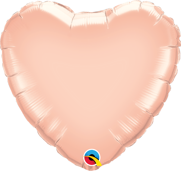 Rose Gold Heart Balloon w/ Paper Tassels | 36"