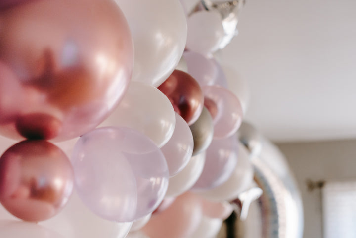 DIY Iridescent to the Moon Balloon Garland
