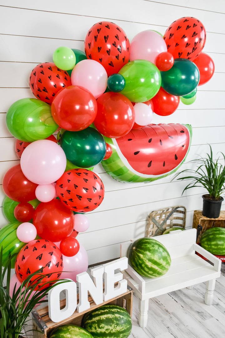 DIY Watermelon Balloon Garland (Red)
