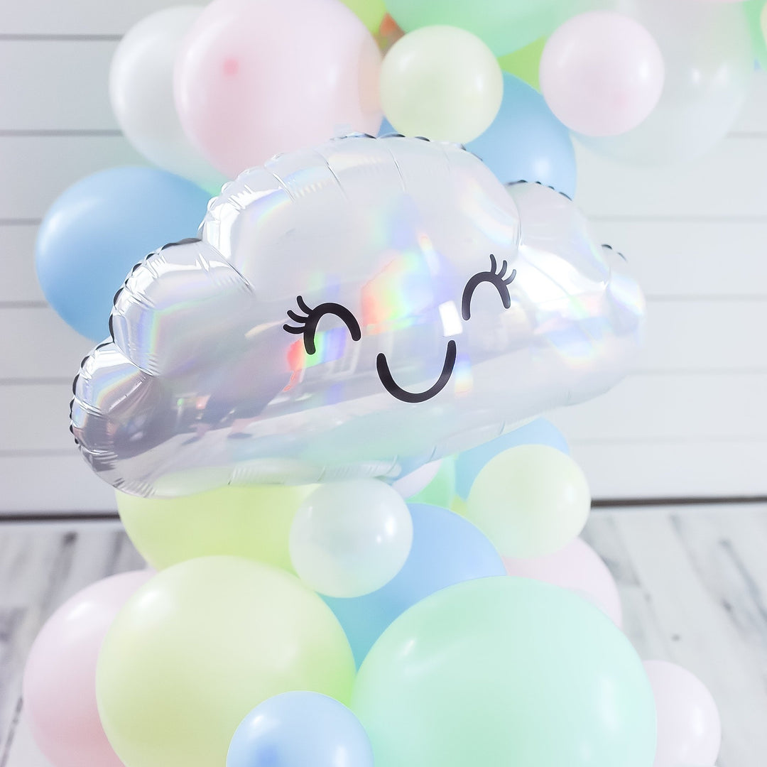 Iridescent Happy Cloud Balloon