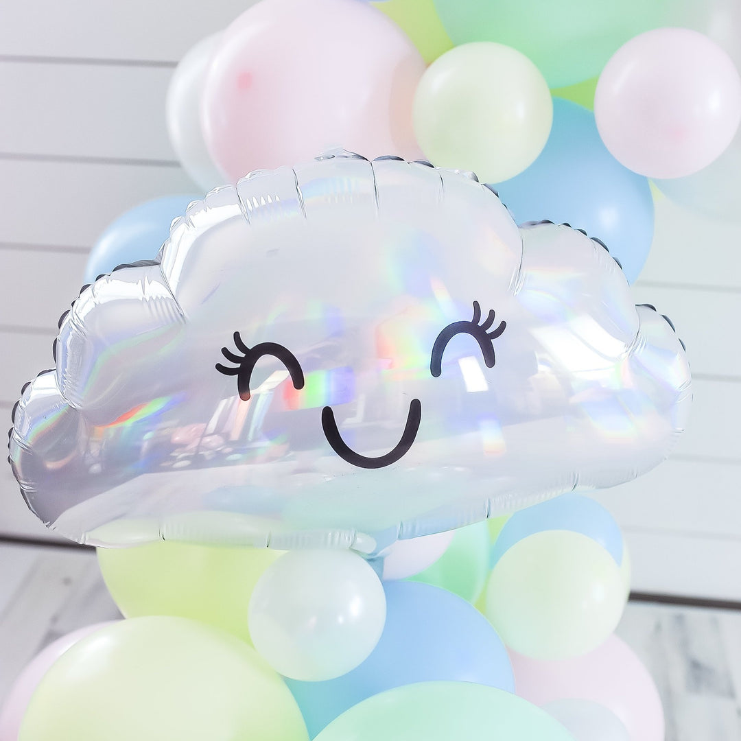 Iridescent Happy Cloud Balloon