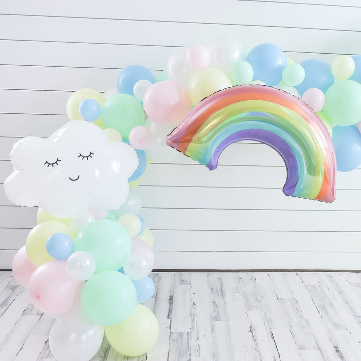 Iridescent Pastel Rainbow Balloon