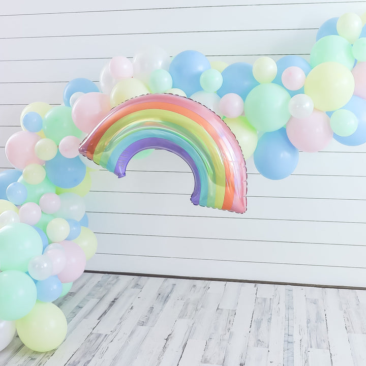 Iridescent Pastel Rainbow Balloon