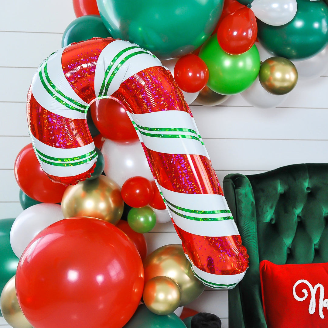 Holographic Candy Cane Balloon