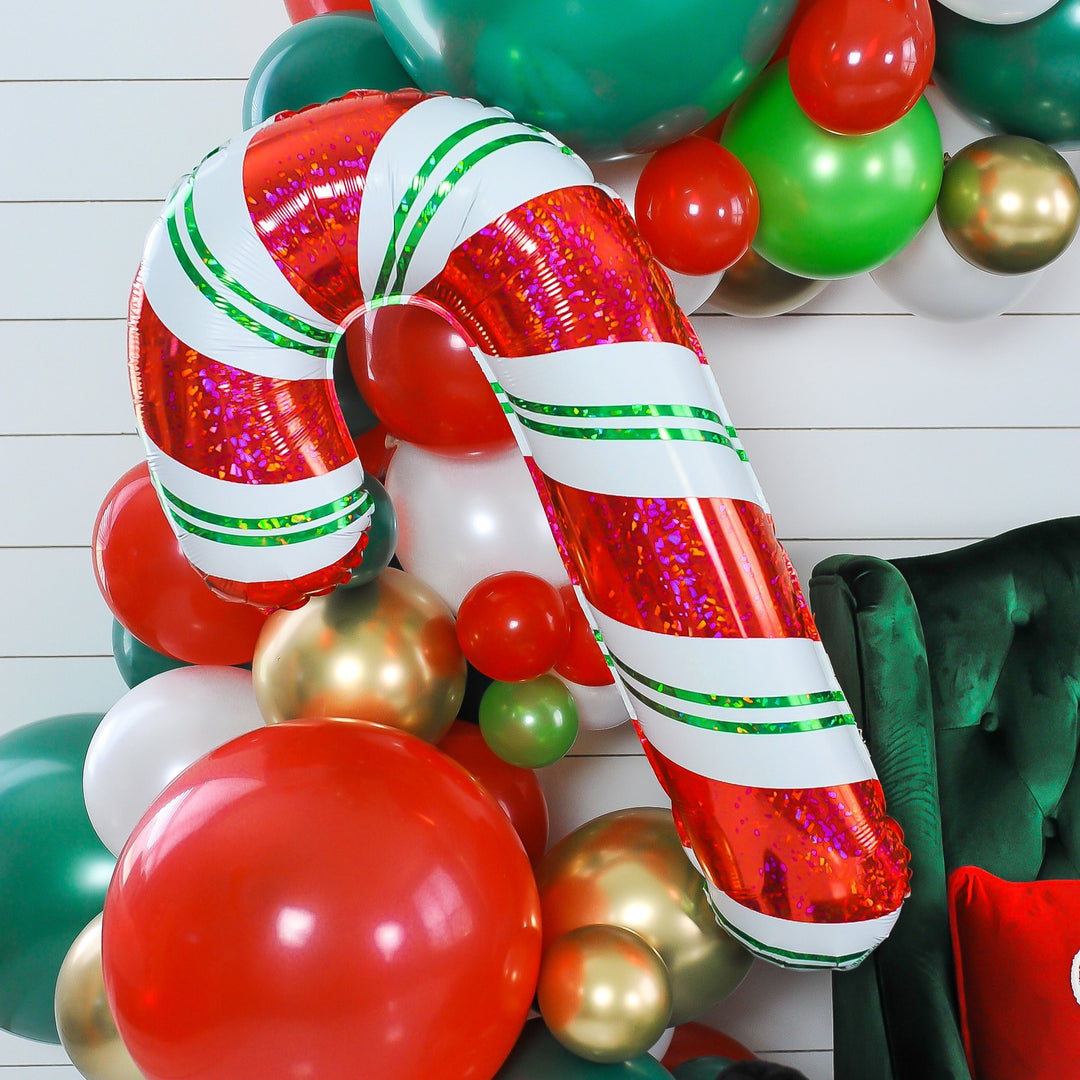 Holographic Candy Cane Balloon