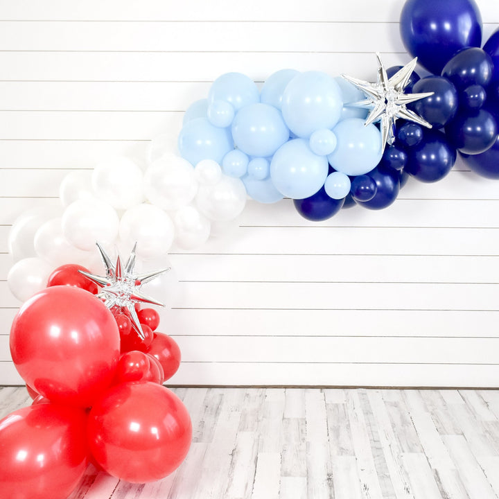 DIY 4th of July Patriotic Rocket Pop Balloon Garland