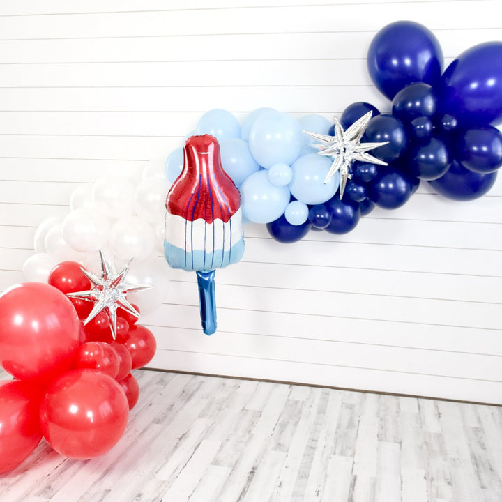 DIY 4th of July Patriotic Rocket Pop Balloon Garland