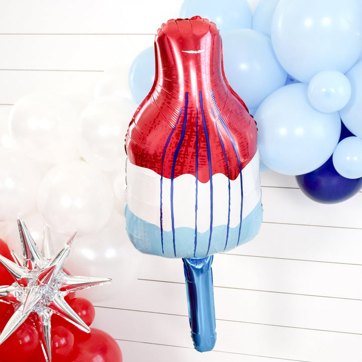 DIY 4th of July Patriotic Rocket Pop Balloon Garland