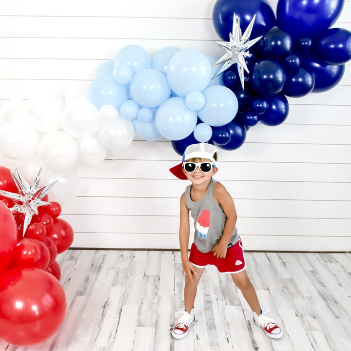 DIY 4th of July Patriotic Rocket Pop Balloon Garland