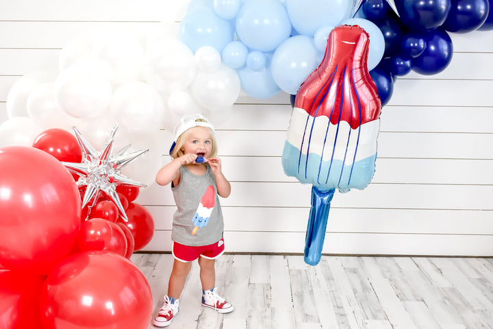 Red White Blue Popsicle Balloon