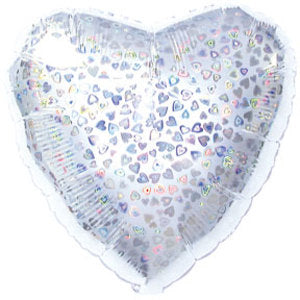 Iridescent Hearts Balloon | 18"