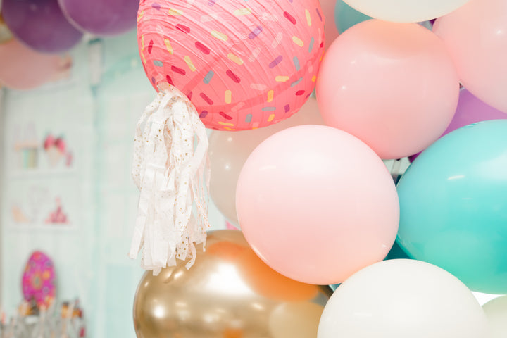 DIY Donut Sprinkles Balloon Garland Arch