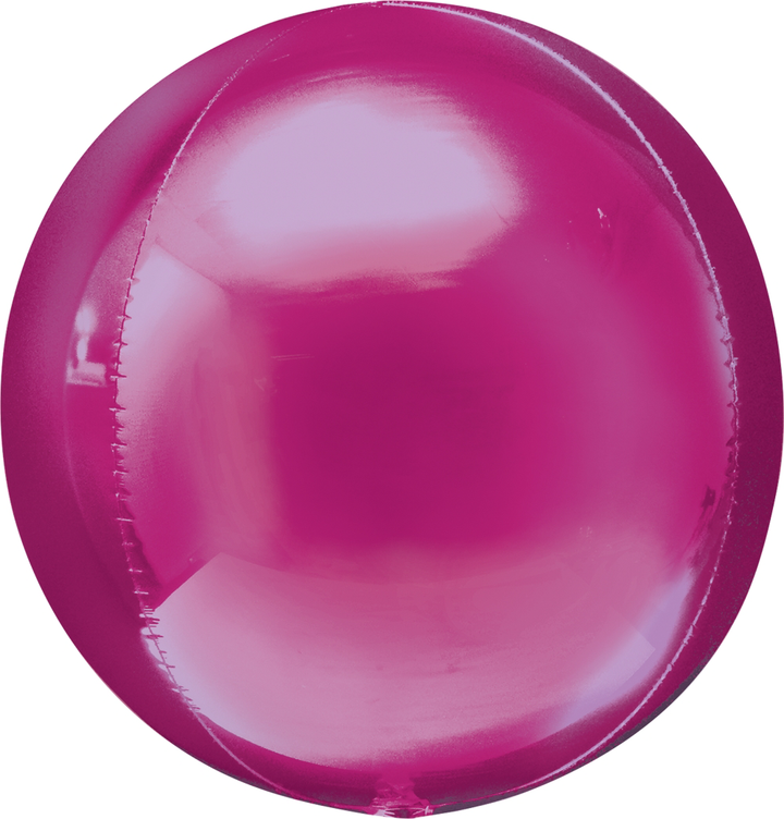 Magenta Orbz Balloon w/ Paper Tassels