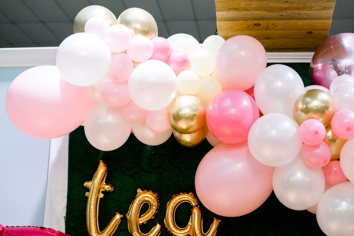 DIY Rose Gold Blush Balloon Garland