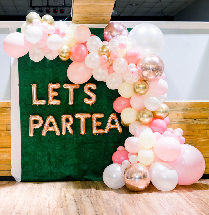 DIY Rose Gold Blush Balloon Garland