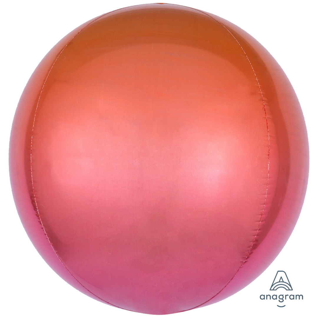 Red & Orange Ombré Orbz® Balloon