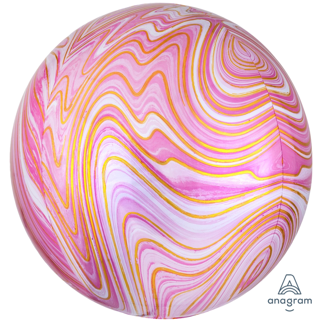 Pink Marblez™ Orbz Balloon