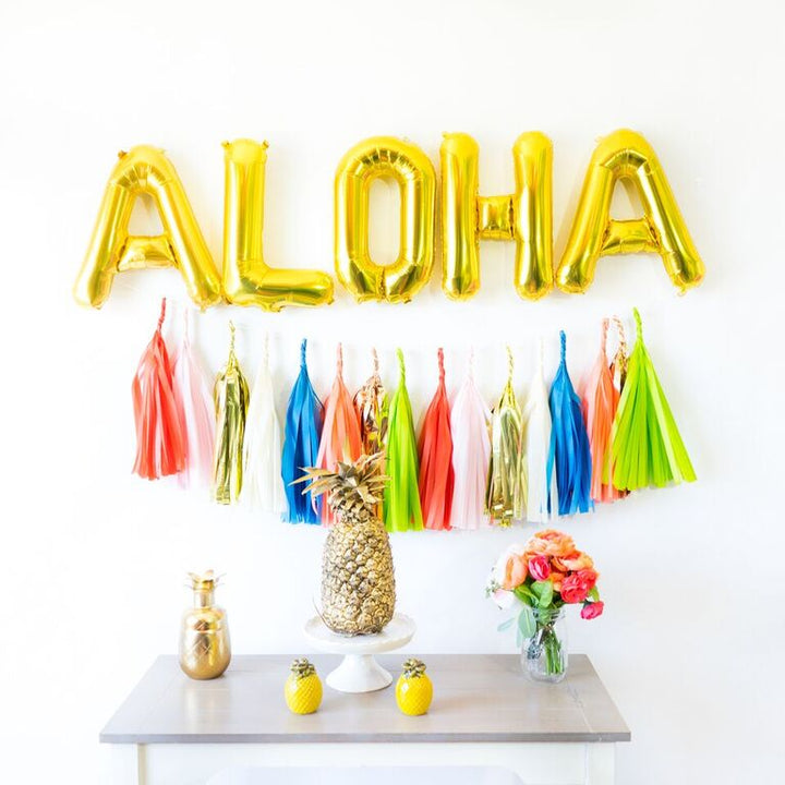 Luau Aloha Tiki Balloon Tassel Party Box