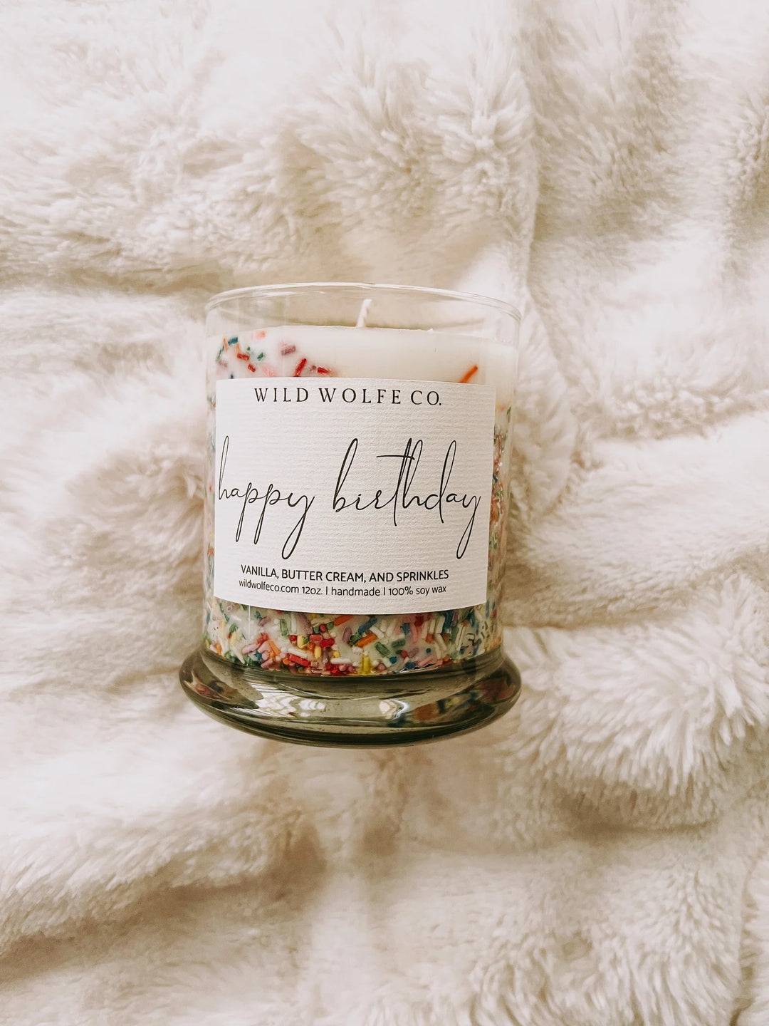 Rainbow Sprinkle Happy Birthday Soy Candle