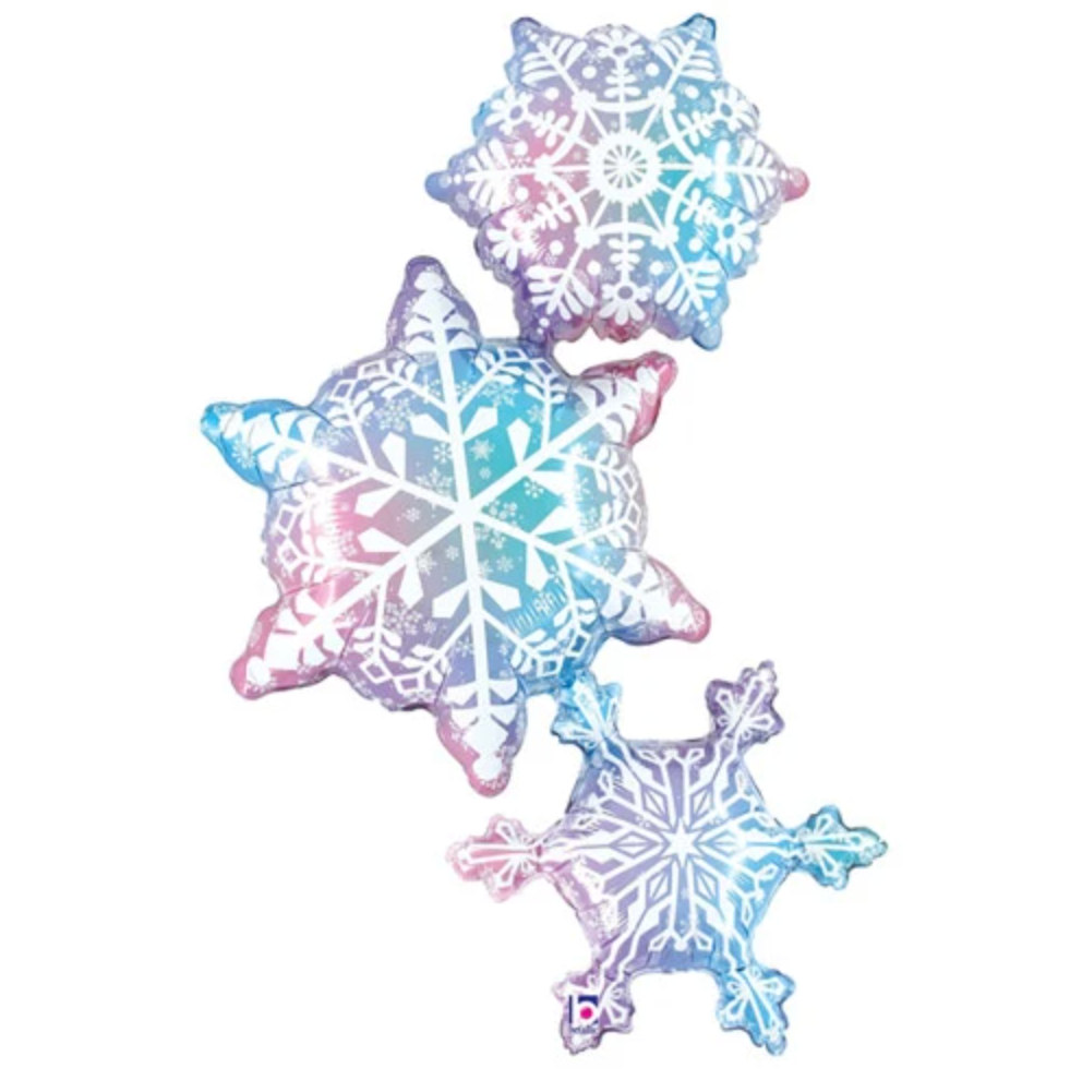 Snowflake Trio Cluster Balloon