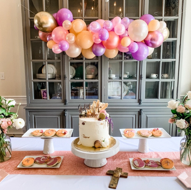 DIY Pink Lavender Balloon Garland