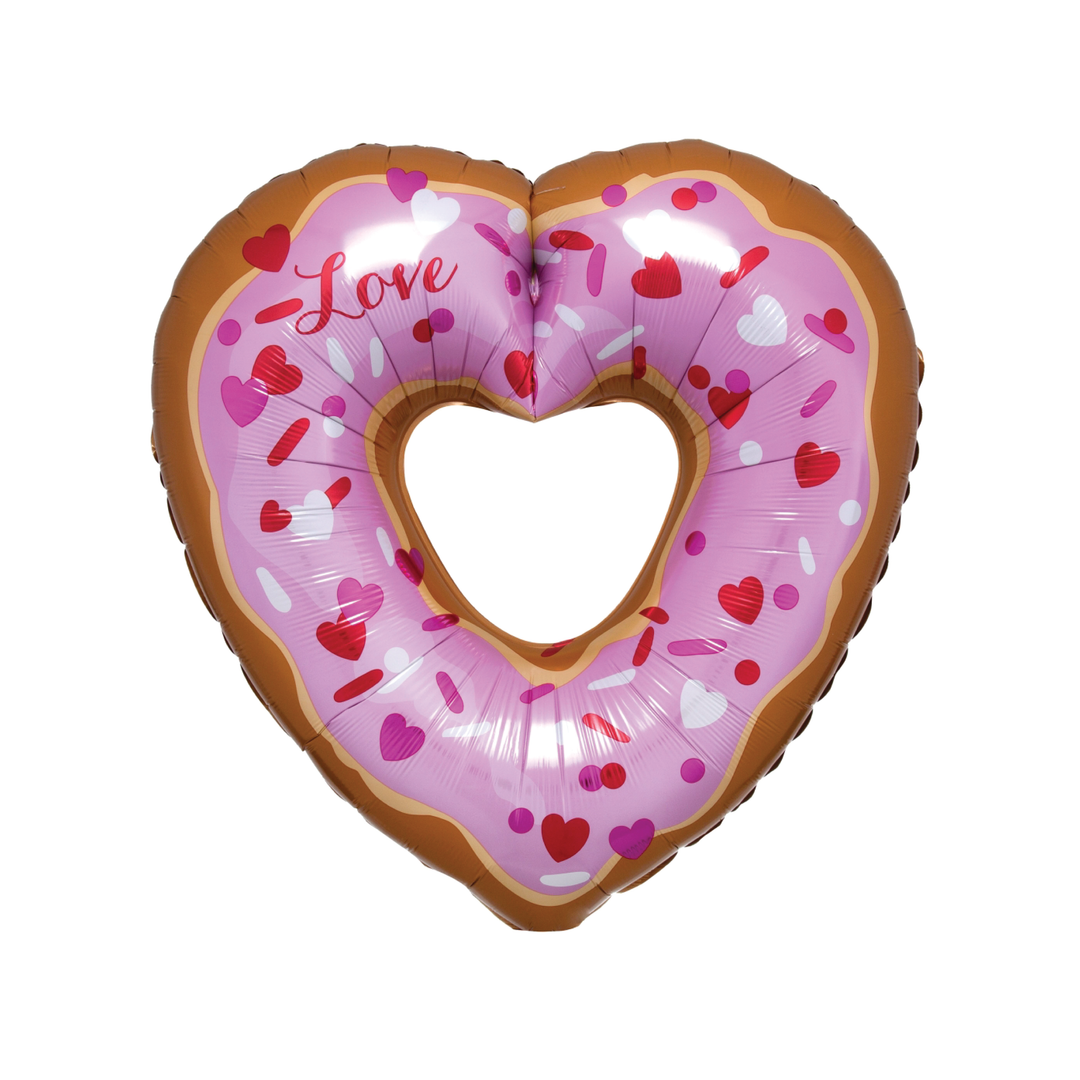 Valentine Heart Donut Balloon