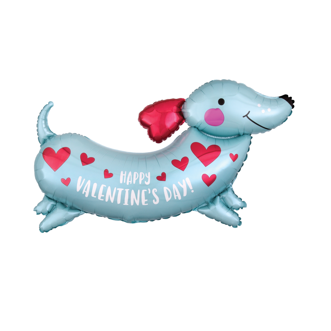 Valentine Weiner Dog Balloon