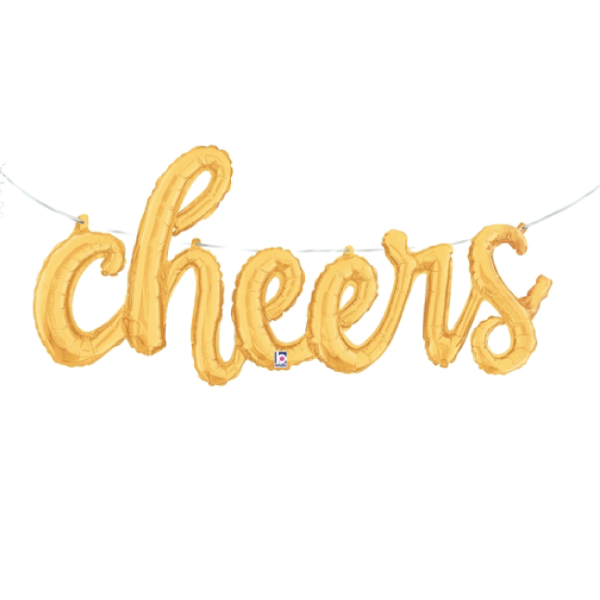 Cheers Script Balloon Banner