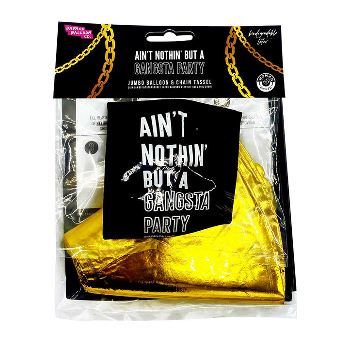 Ain't Nothin But a Gangster Party Jumbo Balloon Kit with Chain
