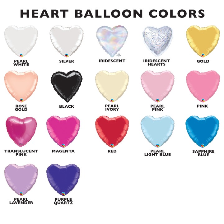 Design Your Own Metallic Heart Balloon Bouquet | 18"