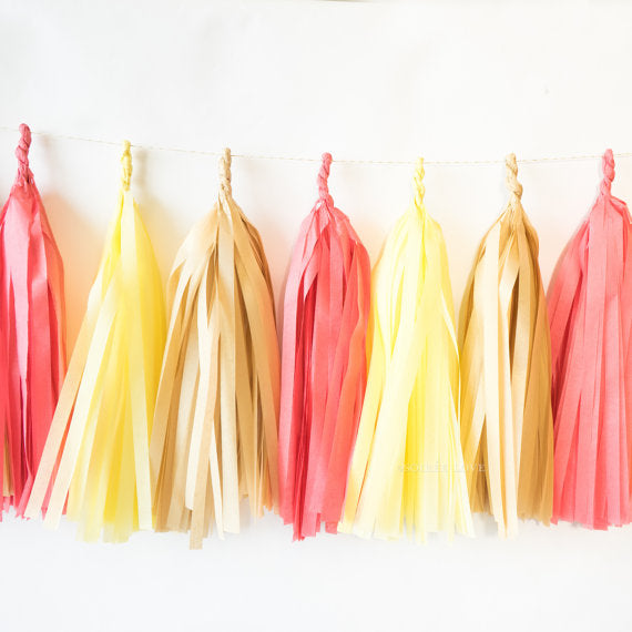 Pink Lemonade Paper Tassels