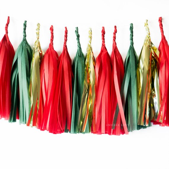 Poinsettia Paper Tassels