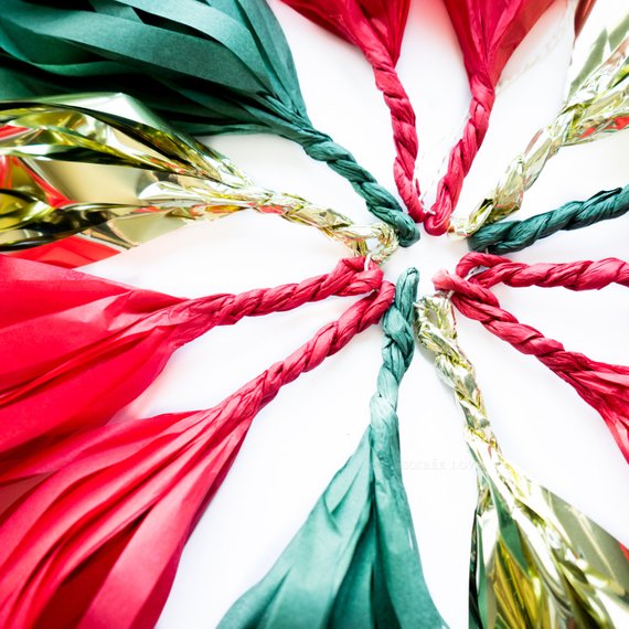 Poinsettia Paper Tassels