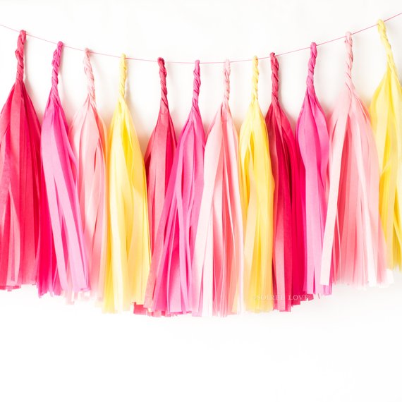 Flamingo Sunshine Paper Tassels