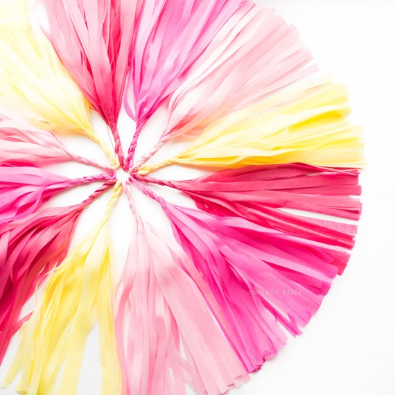 Flamingo Sunshine Paper Tassels