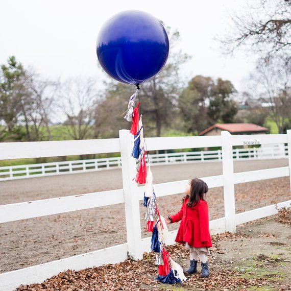 Giant Balloons with Paper Tassels