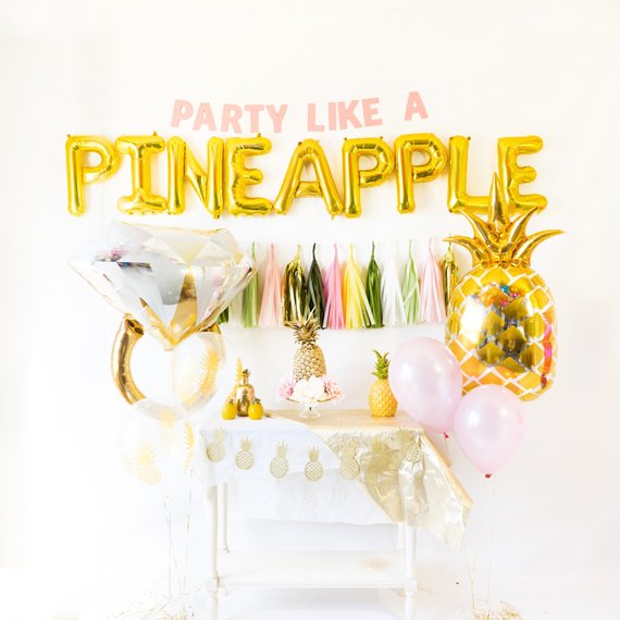 Party Like a Pineapple Balloon Tassel Party Box | Pink