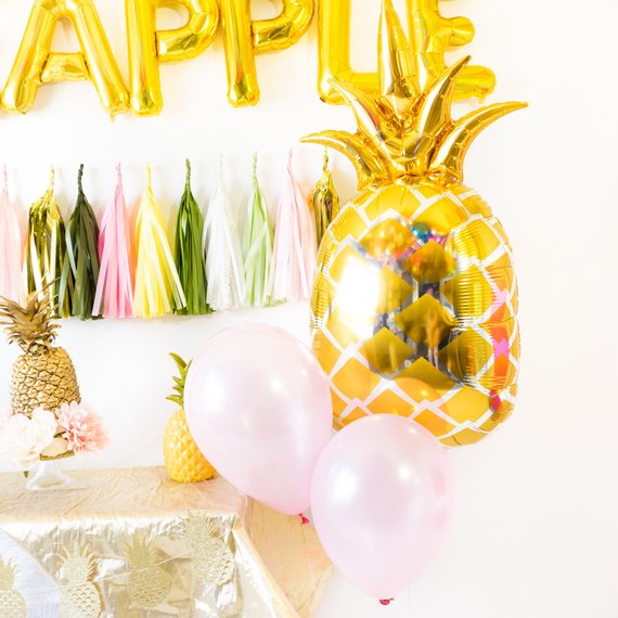 Party Like a Pineapple Balloon Tassel Party Box | Pink