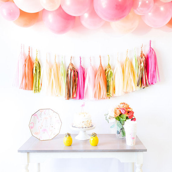 Aloha Flamingle Balloon Tassel Party Box