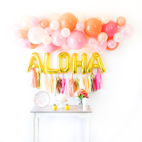 Aloha Flamingle Balloon Tassel Party Box