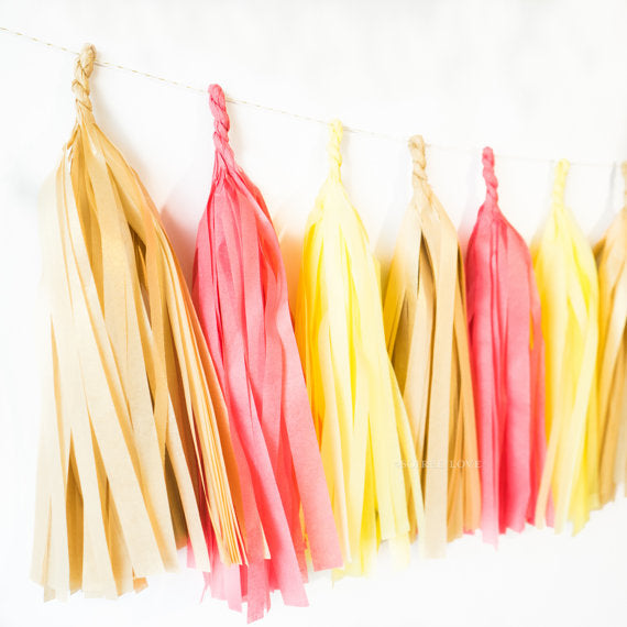Pink Lemonade Paper Tassels