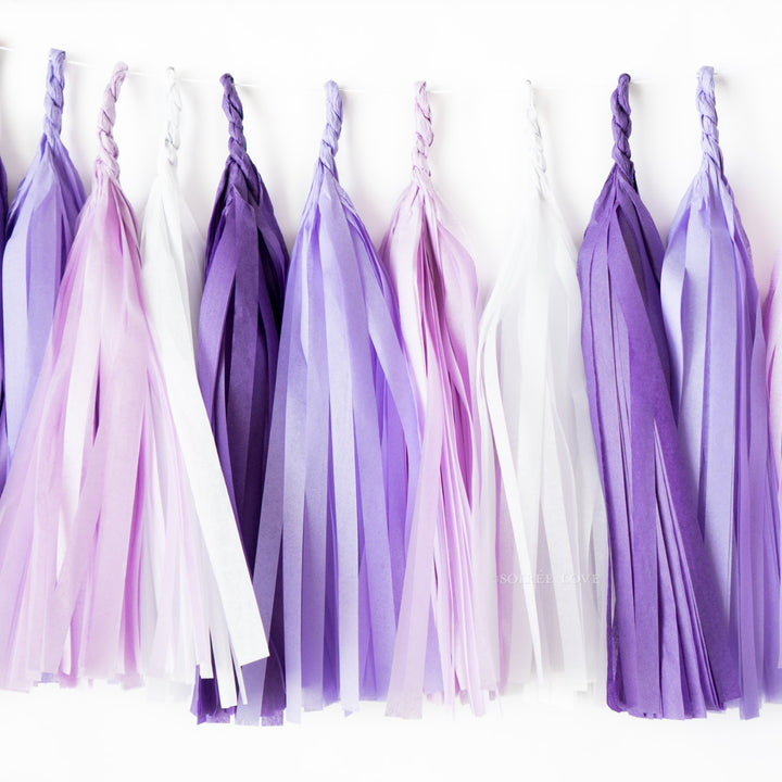 Purple Ombre Paper Tassels